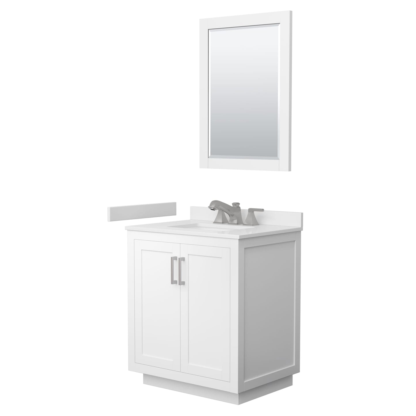 Miranda Bathroom Vanity with Countertop 30 inch Single Sink 3-hole Faucet Setup