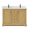 Custom image for Honey Oak with Matte Black Trim / Carrara Cultured Marble / No Mirror