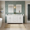 Custom image for White with Brushed Nickel Trim / No Mirror