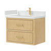 Custom image for Scandinavian Oak with Satin Bronze Trim / White Quartz / No Mirror