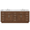 Custom image for Dark Oak with Brushed Nickel Trim / Carrara Cultured Marble / No Mirror