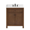 Custom image for Dark Walnut with Matte Black Trim / White Quartz / No Mirror