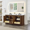 Custom image for Dark Walnut with Matte Black Trim / White Cultured Marble / No Mirror