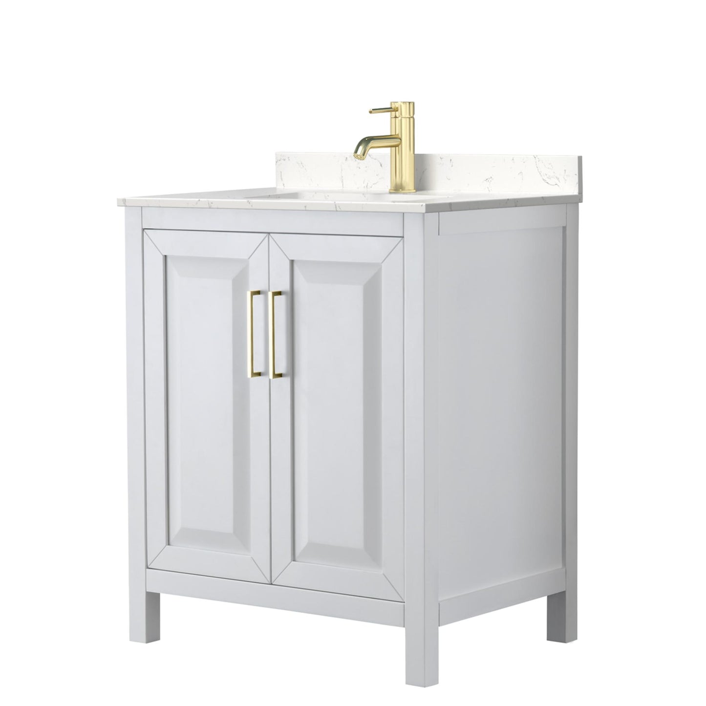 Daria Bathroom Vanity with Countertop 30 inch Single Sink Single hole Faucet Setup