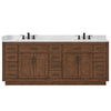 Custom image for Dark Oak with Matte Black Trim / Carrara Cultured Marble / No Mirror