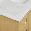 Custom image for Honey Oak with Matte Black Trim / Carrara Cultured Marble / No Mirror