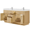 Custom image for Rift Oak with Brushed Nickel Trim / Giotto Quartz / No Mirror
