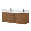 Custom image for Toasted Walnut with Matte Black Trim / Giotto Quartz / No Mirror