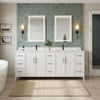 Custom image for White with Matte Black Trim / White Cultured Marble / No Mirror