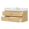 Custom image for Scandinavian Oak with Satin Bronze Trim / White Quartz / No Mirror
