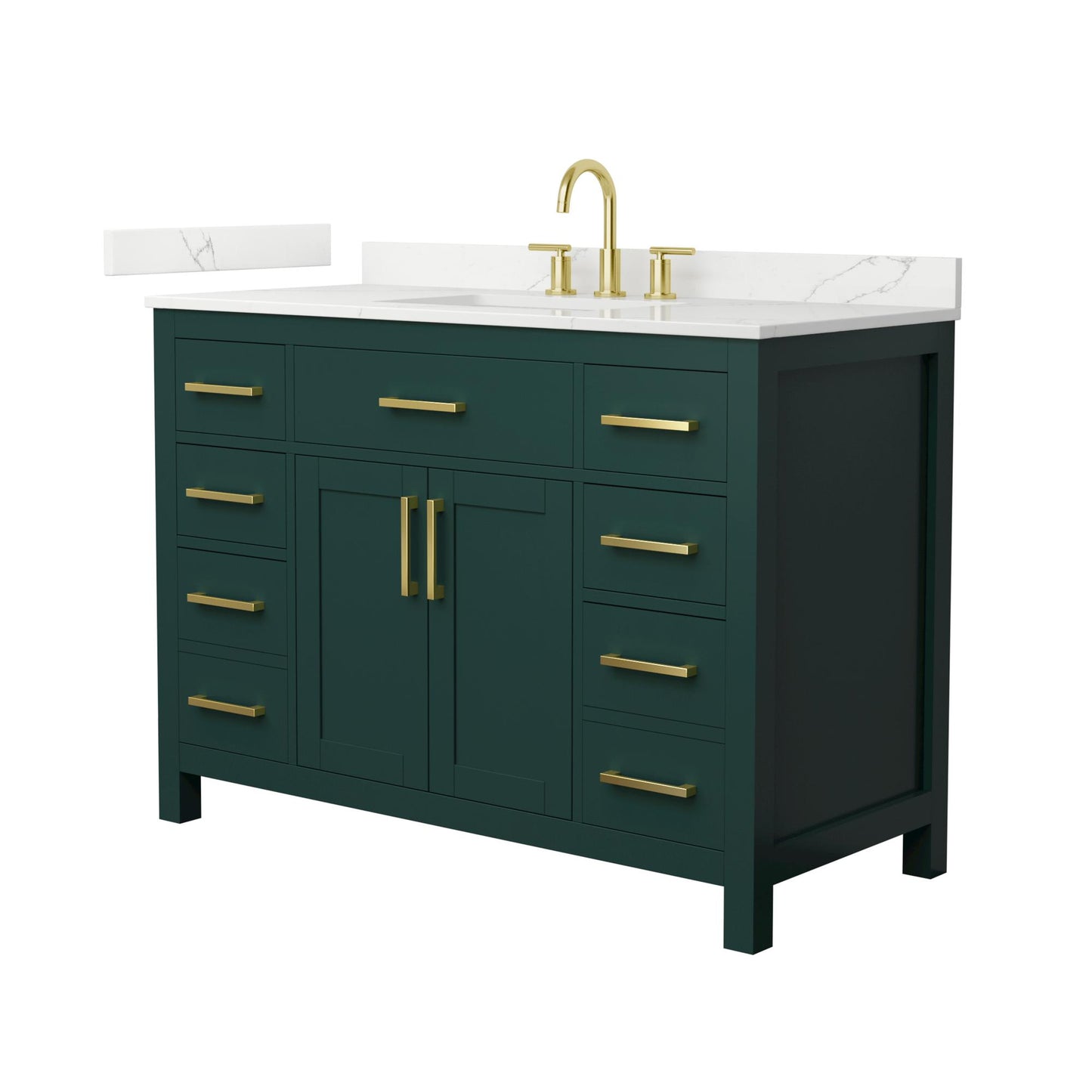 Beckett Bathroom Vanity with Countertop 48 inch Single Sink 3-hole Faucet Setup