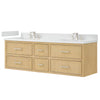 Custom image for Scandinavian Oak with Brushed Nickel Trim / Giotto Quartz / No Mirror
