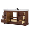 Custom image for Dark Walnut with Matte Black Trim / White Cultured Marble / No Mirror