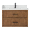 Custom image for Toasted Walnut with Matte Black Trim / Giotto Quartz / No Mirror