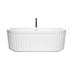 Custom image for White with Polished Chrome Trim and Matte Black Faucet / 67