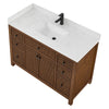 Custom image for Dark Walnut with Matte Black Trim / Carrara Cultured Marble / No Mirror
