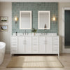 Custom image for White with Brushed Nickel Trim / Giotto Quartz / No Mirror