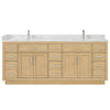 Custom image for Rift Oak with Brushed Nickel Trim / Giotto Quartz / No Mirror