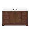 Custom image for Dark Walnut with Matte Black Trim / White Cultured Marble / No Mirror