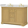Custom image for Honey Oak with Brushed Gold Trim / Giotto Quartz / No Mirror