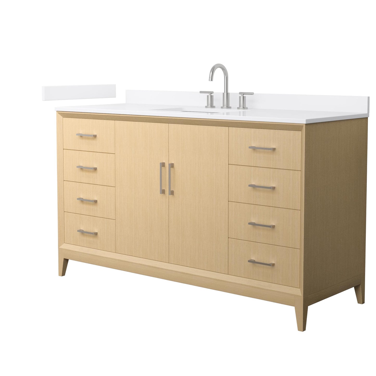 Janna Bathroom Vanity with Countertop 60 inch Single Sink 3-hole Faucet Setup