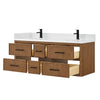Custom image for Toasted Walnut with Matte Black Trim / Giotto Quartz / No Mirror