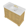 Custom image for Honey Oak with Brushed Gold Trim / White Quartz / No Mirror
