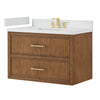 Custom image for Toasted Walnut with Satin Bronze Trim / Giotto Quartz / No Mirror