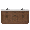Custom image for Dark Oak with Matte Black Trim / White Quartz / No Mirror