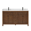 Custom image for Dark Walnut with Matte Black Trim / Carrara Cultured Marble / No Mirror
