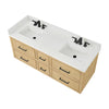 Custom image for Scandinavian Oak with Matte Black Trim / White Quartz / No Mirror