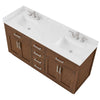Custom image for Dark Oak with Brushed Nickel Trim / Carrara Cultured Marble / No Mirror