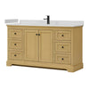 Custom image for Honey Oak with Matte Black Trim / Giotto Quartz / No Mirror