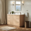 Custom image for Light Straw with Brushed Nickel Trim / Carrara Cultured Marble / No Mirror