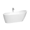 Custom image for White with Shiny White Trim and Polished Chrome Faucet / 59