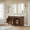 Custom image for Dark Walnut with Brushed Nickel Trim / White Quartz / No Mirror