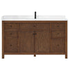 Custom image for Dark Walnut with Matte Black Trim / White Cultured Marble / No Mirror