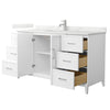 Custom image for White with Brushed Nickel Trim / Giotto Quartz / No Mirror