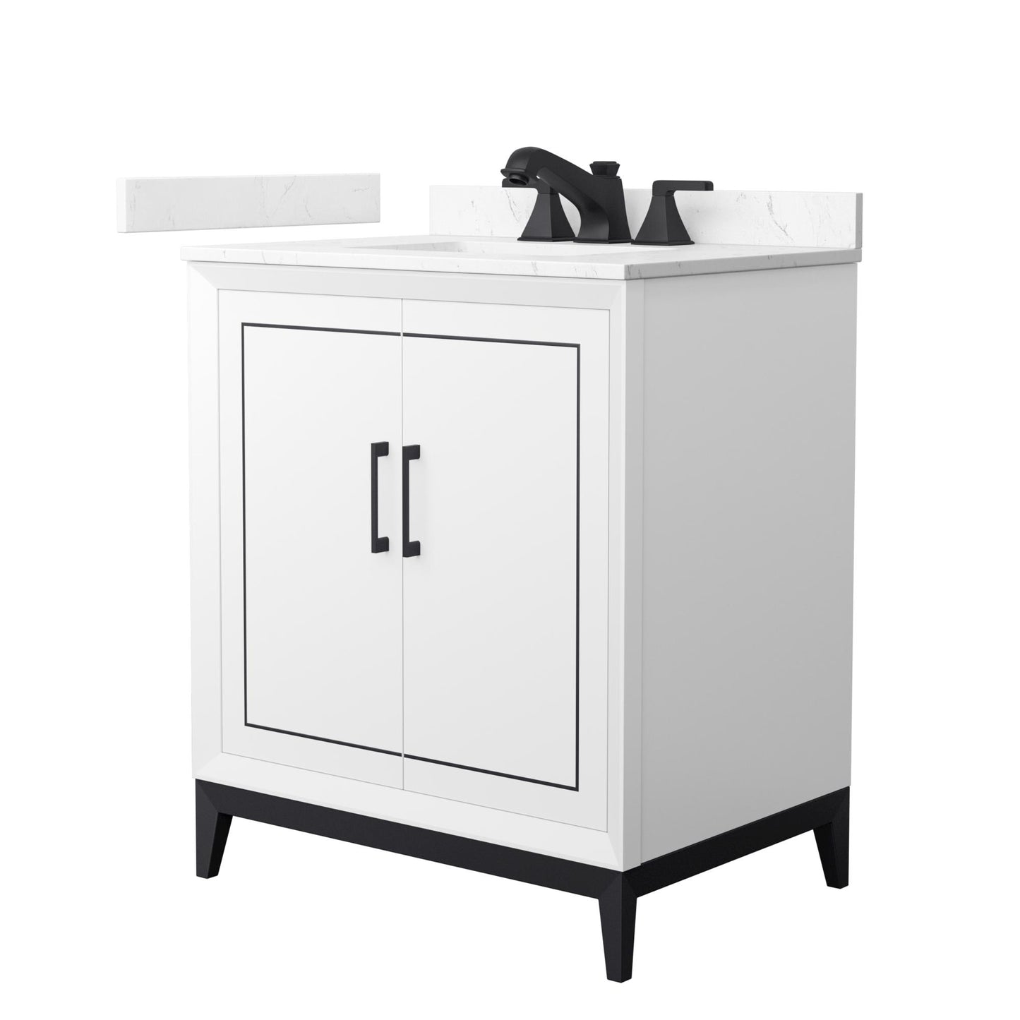 Marlena Bathroom Vanity with Countertop 30 inch Single Sink 3-hole Faucet Setup