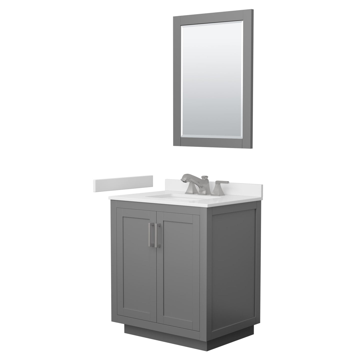 Miranda Bathroom Vanity with Countertop 30 inch Single Sink 3-hole Faucet Setup
