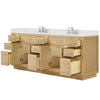 Custom image for Rift Oak with Brushed Nickel Trim / Carrara Cultured Marble / No Mirror