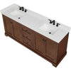 Custom image for Dark Walnut with Matte Black Trim / Carrara Cultured Marble / No Mirror