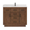 Custom image for Dark Oak with Matte Black Trim / Giotto Quartz / No Mirror