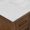 Custom image for Dark Oak with Matte Black Trim / Giotto Quartz / No Mirror