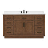 Custom image for Dark Oak with Matte Black Trim / White Quartz / No Mirror