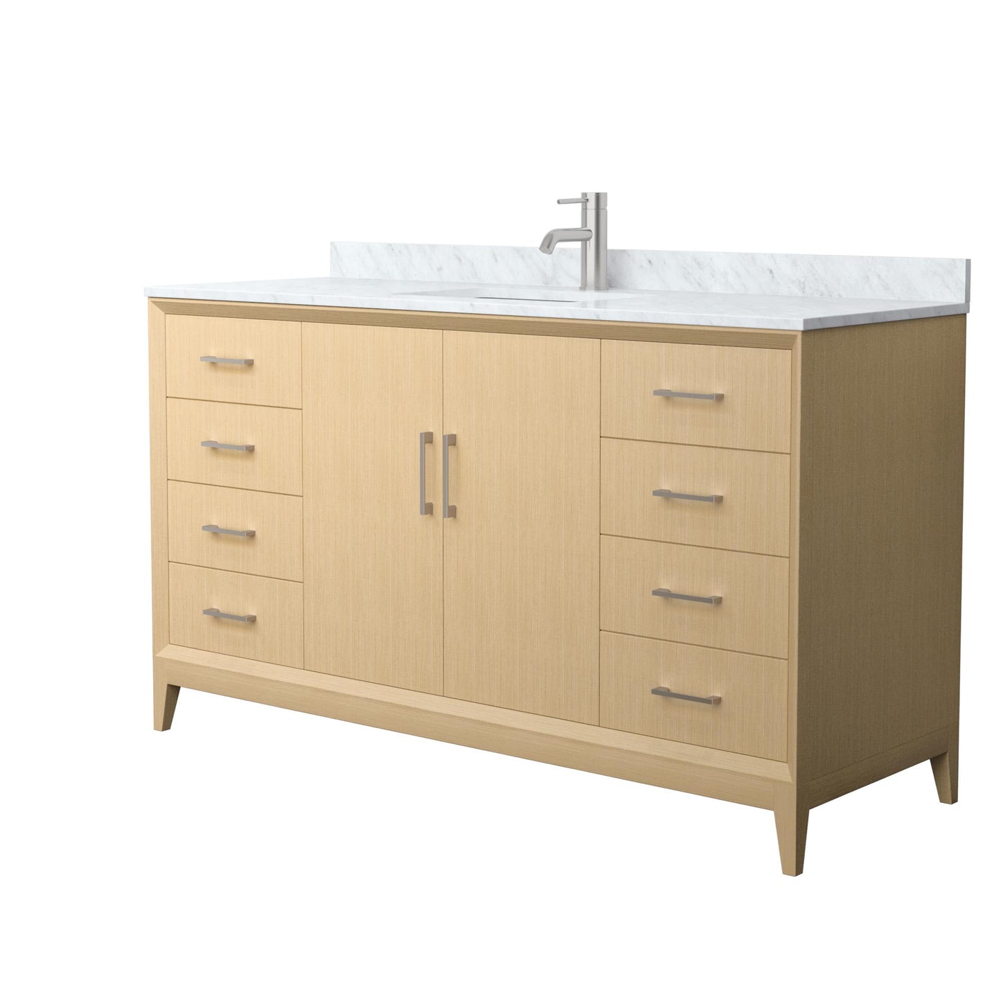 Janna Bathroom Vanity with Countertop 60 inch Single Sink Single hole Faucet Setup