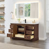 Custom image for Dark Walnut with Matte Black Trim / White Quartz / No Mirror