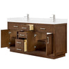Custom image for Dark Oak with Brushed Nickel Trim / White Cultured Marble / No Mirror