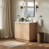 Custom image for Light Straw with Matte Black Trim / Carrara Cultured Marble / No Mirror