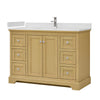Custom image for Honey Oak with Polished Chrome Trim / White Quartz / No Mirror